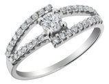 Diamond Engagement Ring 1/2 Carat (ctw I2-I3, J-K) in 14K White Gold